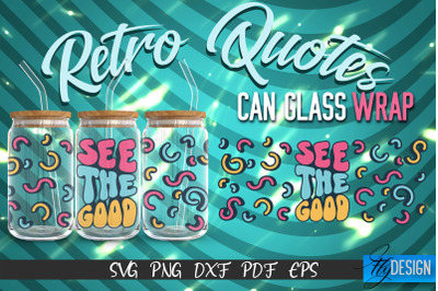 Glass Can Wrap SVG | Retro Wrap SVG | Glass Can Wrap SVG | Retro Glass