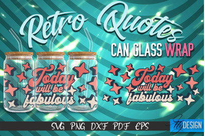 Glass Can Wrap SVG | Retro Wrap SVG | Glass Can Wrap SVG | Retro Glass