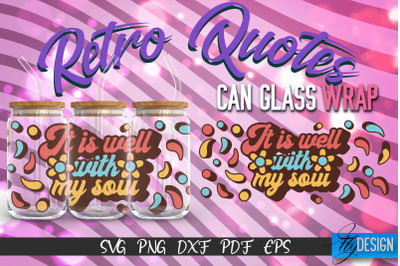 Glass Can Wrap SVG | Retro Wrap SVG | Glass Can Wrap SVG | Retro Glass