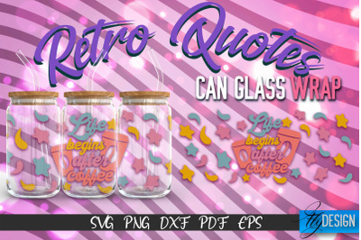 Glass Can Wrap SVG | Retro Wrap SVG | Glass Can Wrap SVG | Retro Glass