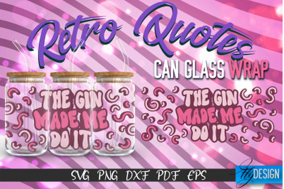 Glass Can Wrap SVG | Retro Wrap SVG | Glass Can Wrap SVG | Retro Glass