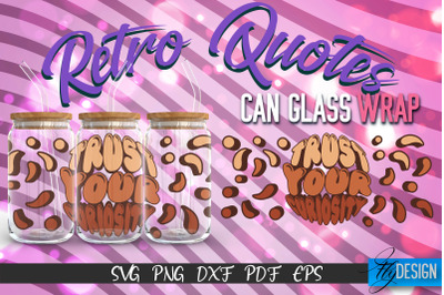 Glass Can Wrap SVG | Retro Wrap SVG | Glass Can Wrap SVG | Retro Glass