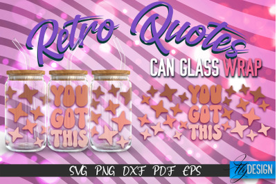 Glass Can Wrap SVG | Retro Wrap SVG | Glass Can Wrap SVG | Retro Glass