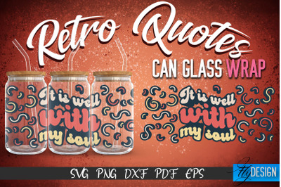 Glass Can Wrap SVG | Retro Wrap SVG | Glass Can Wrap SVG | Retro Glass