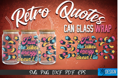 Glass Can Wrap SVG | Retro Wrap SVG | Glass Can Wrap SVG | Retro Glass