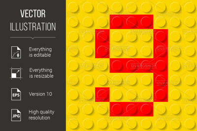 Number nine in construction kit.