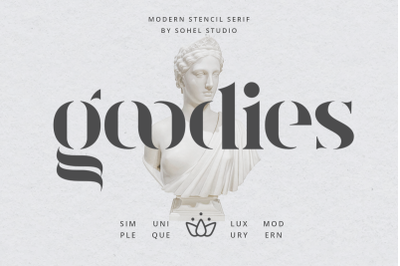 Goodies | Modern Stencil Serif