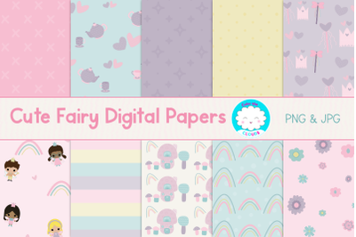 Cute Fairy Digital Paper
