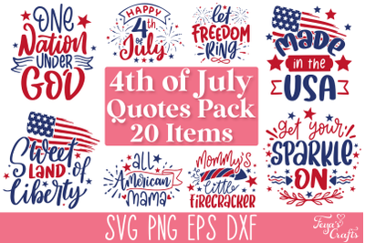 4th of July SVG Quotes Bundle