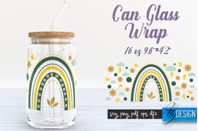 Rainbow Glass Can Wrap SVG | Beer Glass Can Wrap SVG | Libbey Glass Wr