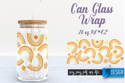 Rainbow Glass Can Wrap SVG | Beer Glass Can Wrap SVG | Libbey Glass