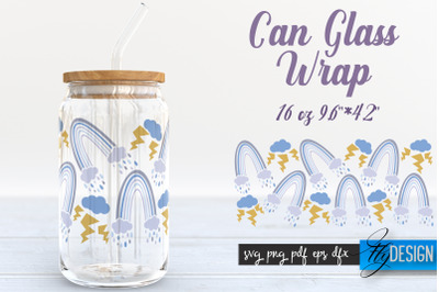 Rainbow Glass Can Wrap SVG | Beer Glass Can Wrap SVG | Libbey Glass