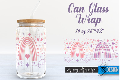 Rainbow Glass Can Wrap SVG | Beer Glass Can Wrap SVG | Libbey Glass