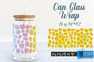 Animal Glass Can Wrap SVG | Giraffe Can