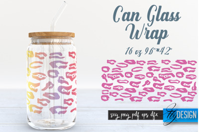 Animal Glass Can Wrap SVG | Ocelot Can