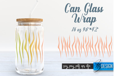 Animal Glass Can Wrap SVG | Zebra Can