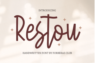 Restou | Handwritten Font