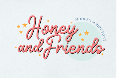 Honey and Friends | Modern Script Font