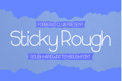 Sticky Rough | Rough Handwritten Brush Font
