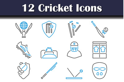 Cricket Icon Set