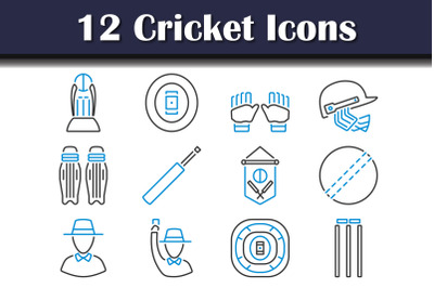 Cricket Icon Set