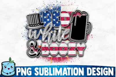 Red White And Boozy Sublimation Design