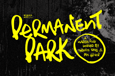 Permanent Park - 1990s Graffiti Inspired Marker Pen Font