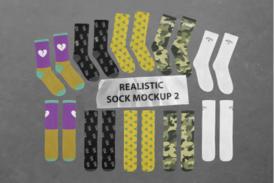 Realistic Sock Mockup 2