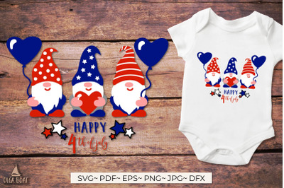 Patriotic Gnome svg | 4th of july Gnomes