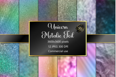 Unicorn Metallic Foil Textures Digital Papers 12 JPG