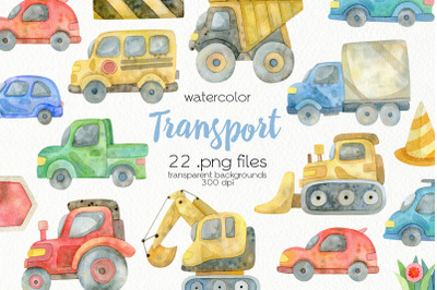 Watercolor Transport Clipart