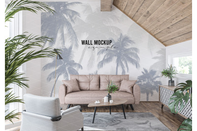 Interior scene artwork background frame mockup