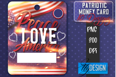 Patriotic Money Card PNG Design | 4th of July Money Holder