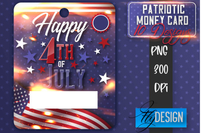 Patriotic Money Card PNG Design | 4th of July Money Holder