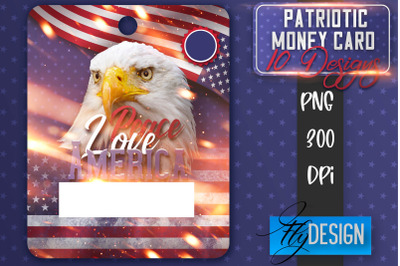 Patriotic Money Card PNG Design | 4th of July Money Holder