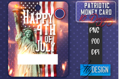 Patriotic Money Card PNG Design | 4th of July Money Holder