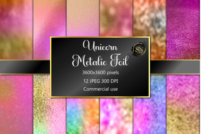 Unicorn Metallic Foil Textures Digital Papers 12 JPG