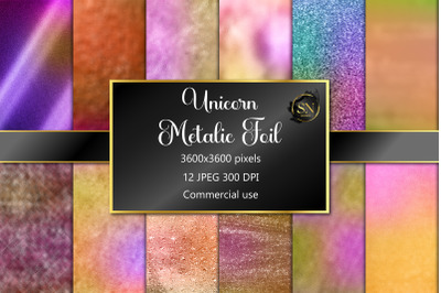 Unicorn Metallic Foil Textures Digital Papers 12 JPG