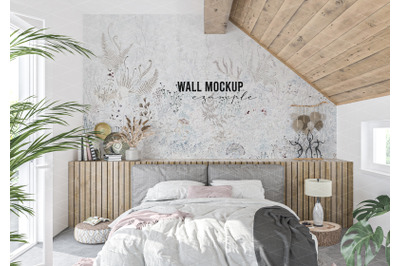 Wall mockup&2C; Wall paper mockup