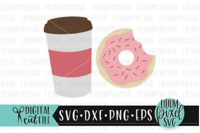 Layered Coffee Cup and Donut - Summer SVG