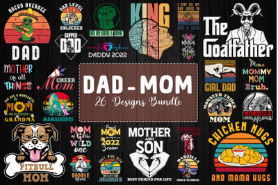 Dad &amp; Mom SVG Bundle