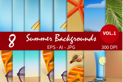 Summer Backgrounds Vector Bundle Vol.1