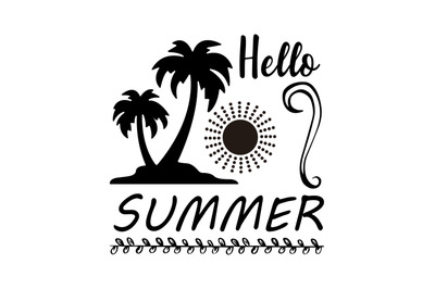 Hello summer svg