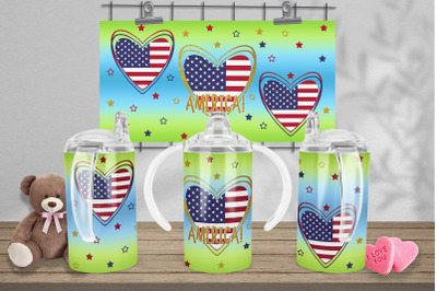 Sippy cup sublimation | Sippy tumbler patriotic