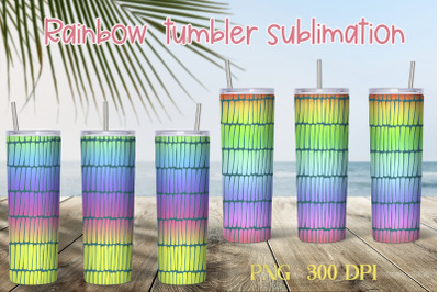 Rainbow tumbler design | Summer tumbler sublimation