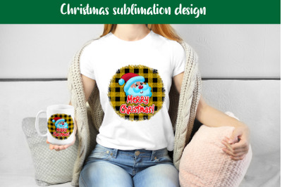 Merry Christmas Santa Claus sublimation design