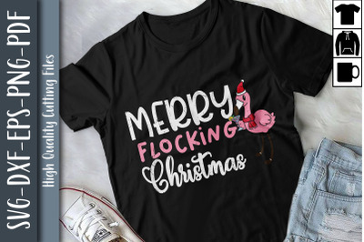 Flamingo Design Merry Flocking Christmas