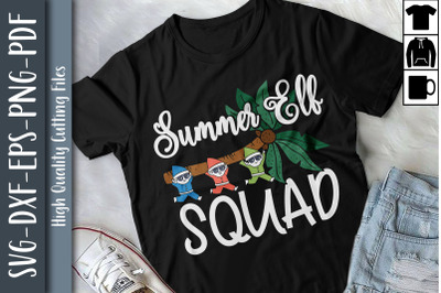 Funny Christmas July Elf Squad Summer