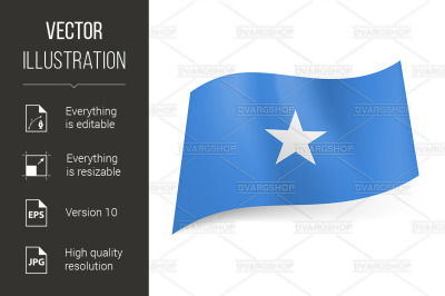 State flag of Somalia.