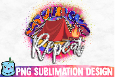 Eat Sleep Camp Repeat Sublimation Design